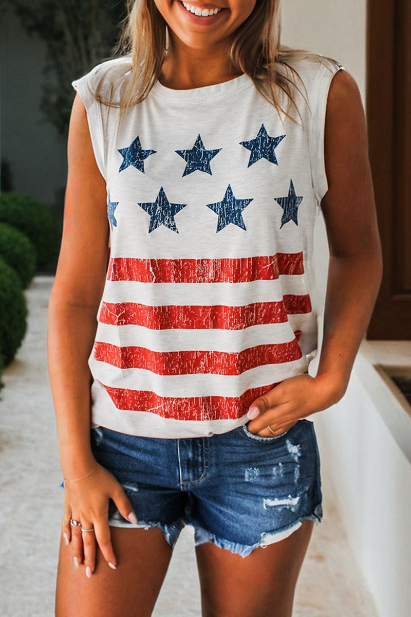 Stars and Stripes Sleeveless Tank Top