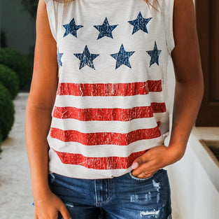 Stars and Stripes Sleeveless Tank Top