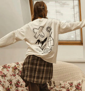 Graphic Back Long Sleeve T-Shirt