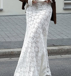 Elegant Lace Maxi Skirt