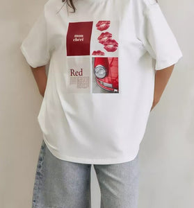 Bold Graphic Print Oversized T-Shirt