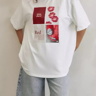 Bold Graphic Print Oversized T-Shirt