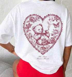Heart Graphic Oversized T-Shirt