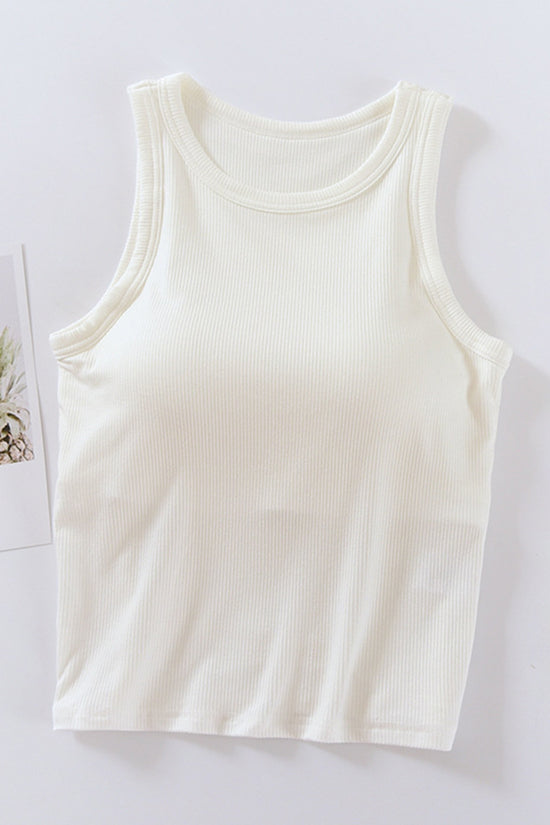 Classic Sleeveless Ribbed Tank Top