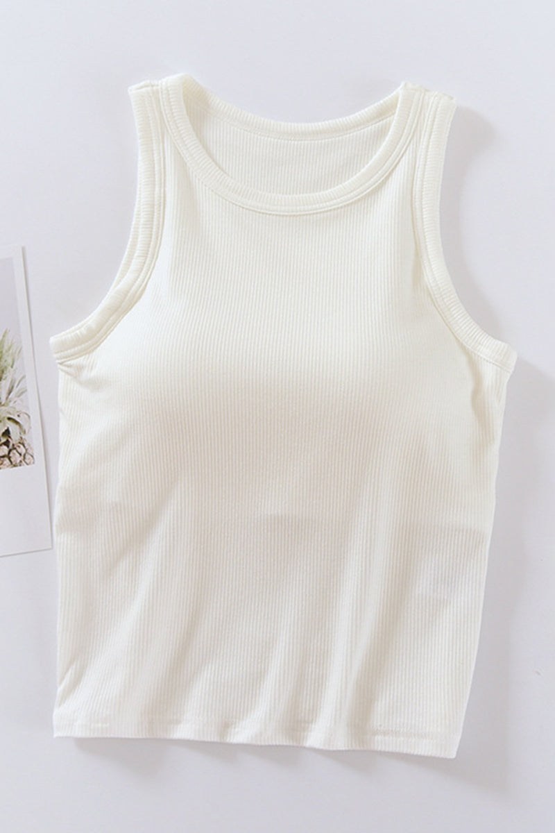 Classic Sleeveless Ribbed Tank Top
