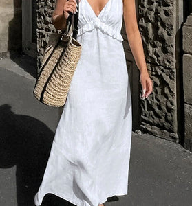 Sleeveless V-Neck Maxi Dress