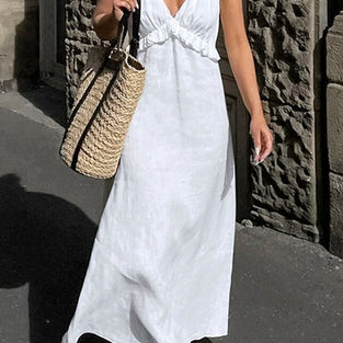 Sleeveless V-Neck Maxi Dress