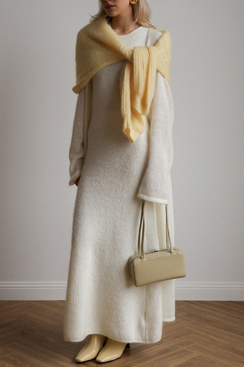 Knit Dress with Open Front Cardigan Set