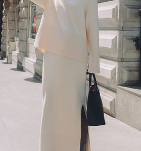 Cozy Turtleneck Sweater Skirt Set
