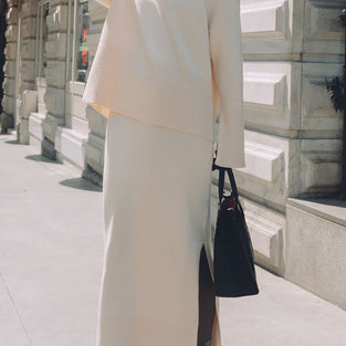 Cozy Turtleneck Sweater Skirt Set