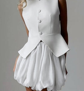 Elegant Sleeveless Skirt Set