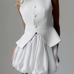 Elegant Sleeveless Skirt Set