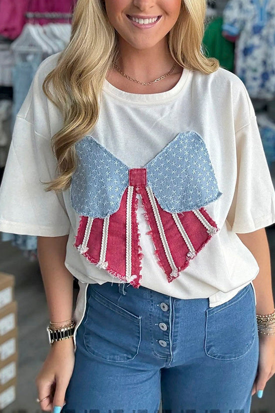 Patriotic Bow Graphic T-Shirt