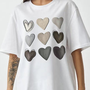Heart Graphic Oversized T-Shirt