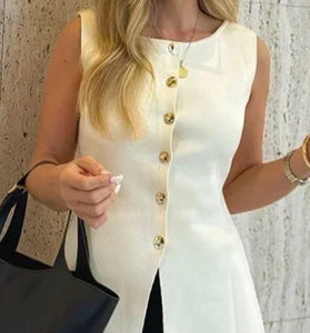 Button-Up Sleeveless Vest