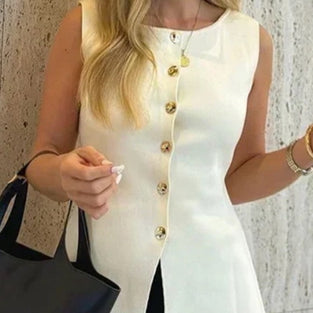 Button-Up Sleeveless Vest