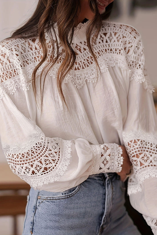 Elegant Lace Detail Blouse