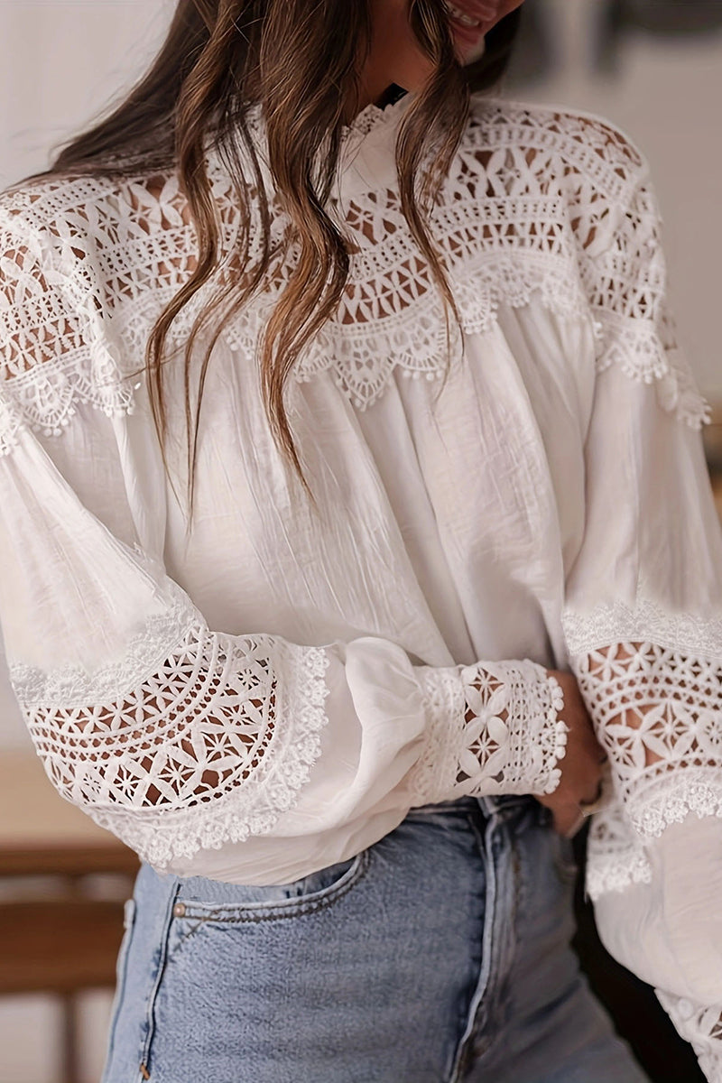 Elegant Lace Detail Blouse