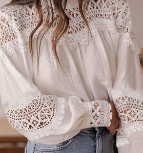 Elegant Lace Detail Blouse