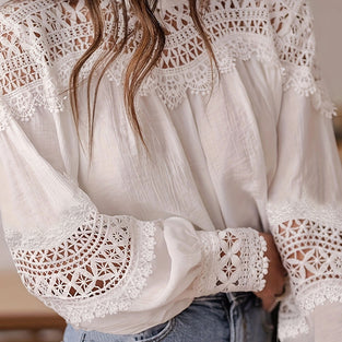 Elegant Lace Detail Blouse