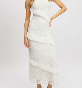 Strapless Layered Bodycon Casual Dress
