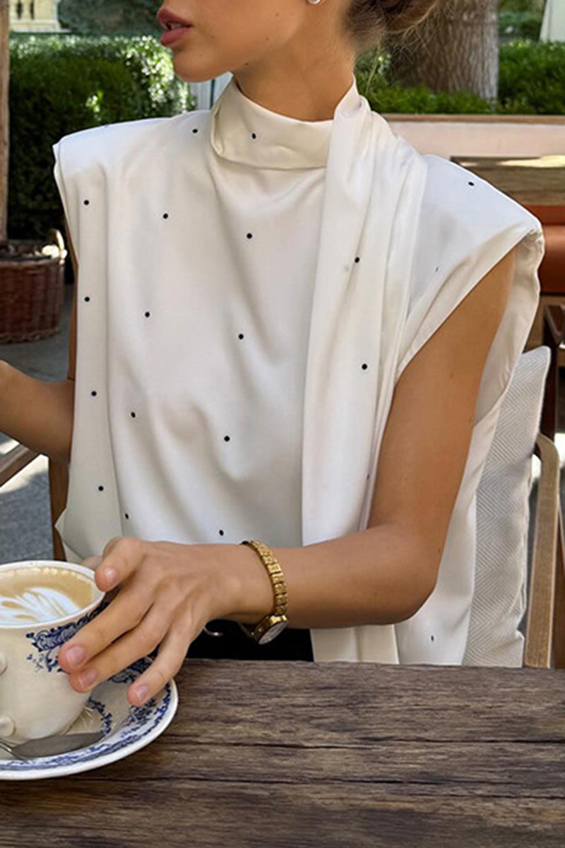 Elegant High-Neck Sleeveless Top