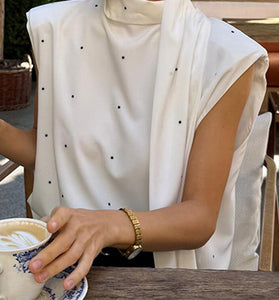 Elegant High-Neck Sleeveless Top