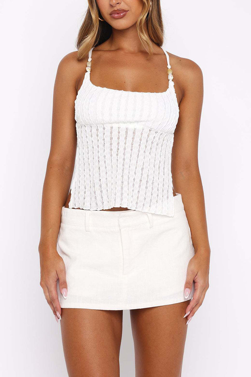 Cropped Tank with Delicate Details