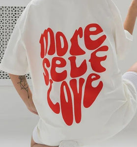 Bold Graphic Tee with Heart Motif
