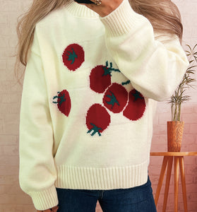 Tomato Pattern Sweater