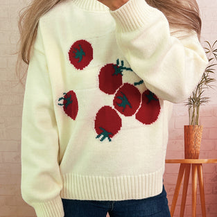 Tomato Pattern Sweater