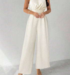 One-Shoulder Elegant Wide-Leg Jumpsuit