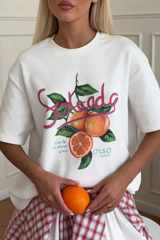 Graphic Fruit Print T-Shirt