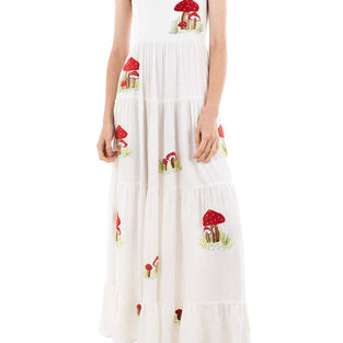 Mushroom Print Maxi Dress
