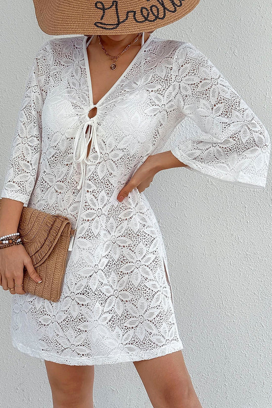 Tie-Front V-Neck Cover-Up
