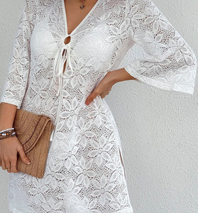 Tie-Front V-Neck Cover-Up
