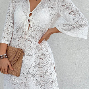Tie-Front V-Neck Cover-Up