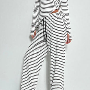 Striped Long Sleeve Pants Set