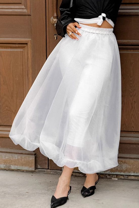 Elegant Flowing Midi Skirt