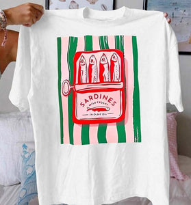 Quirky Sardine Graphic T-Shirt
