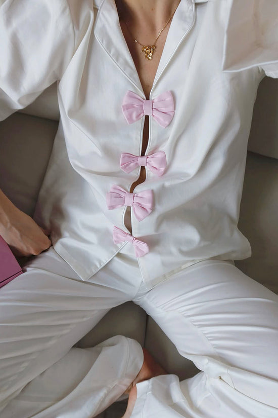 Elegant Bow-Tie Loungewear Set