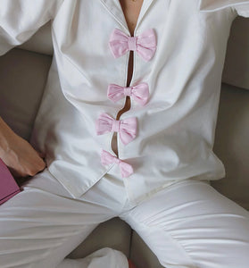 Elegant Bow-Tie Loungewear Set