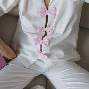 Elegant Bow-Tie Loungewear Set
