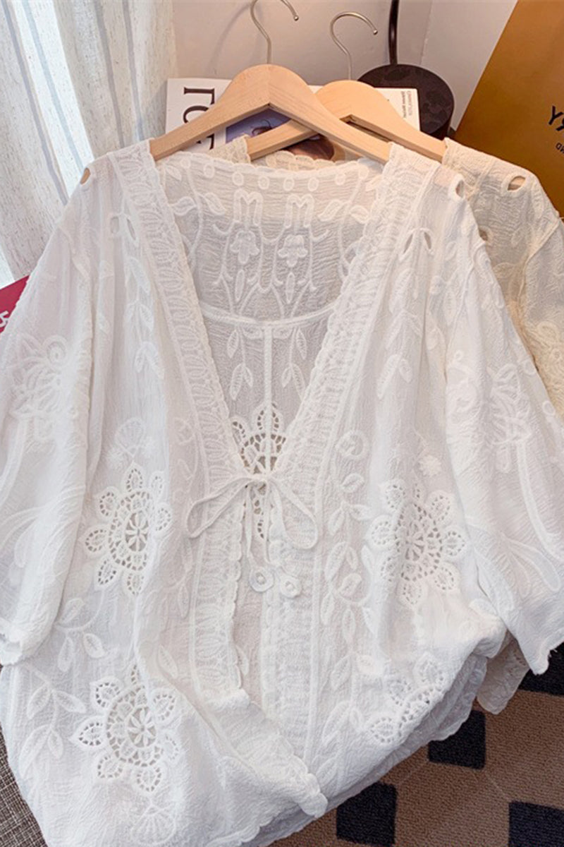 Elegant Floral Swim Cover-Up