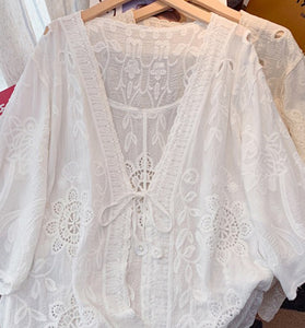 Elegant Floral Swim Cover-Up