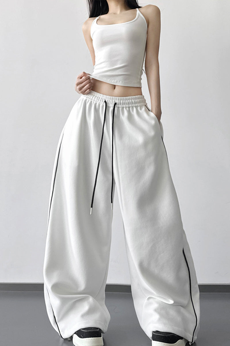 Relaxed Wide-Leg Casual Pants