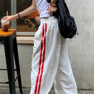 Striped Loose Fit Casual Pants