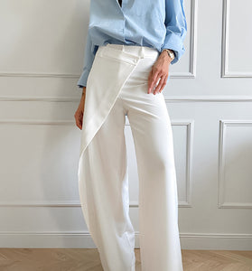 Draped Waist Casual Pants