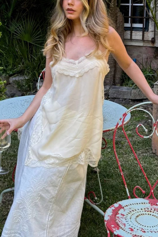 Lace Trim Sleeveless Cami
