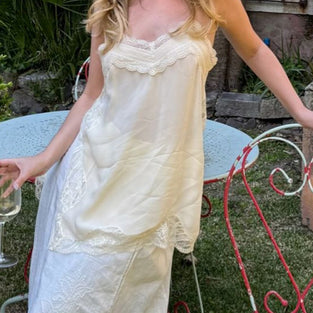 Lace Trim Sleeveless Cami